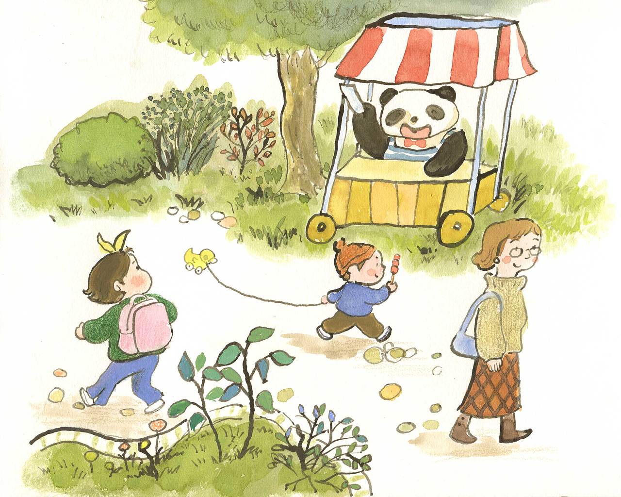 去年画的一些儿童文学插图