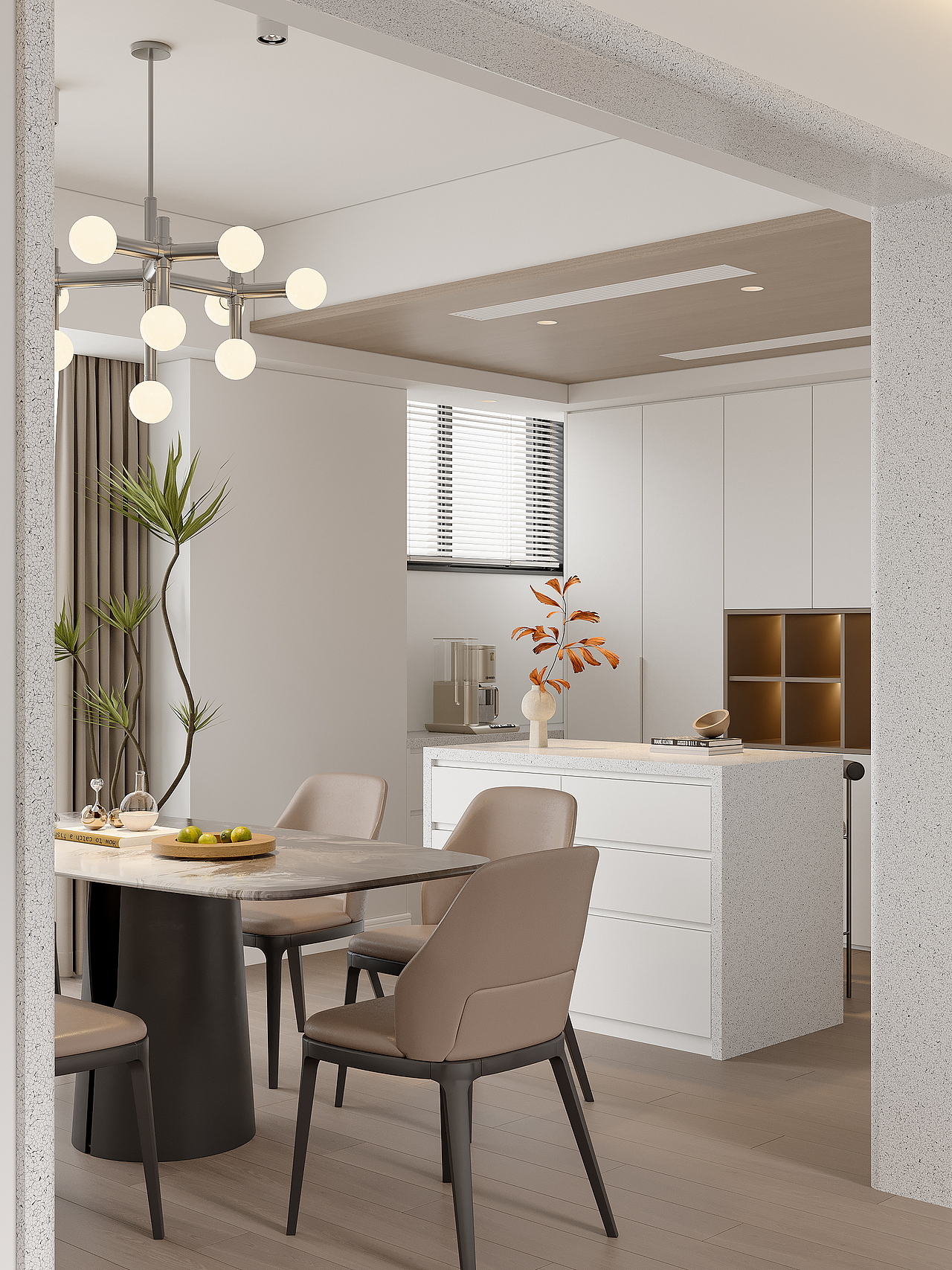 现代客餐厅渲染1100（图ZMzk0ODIxNjA4） - 家装设计 - 站酷设计师画图DK原创素材 - 站酷ZCOOL