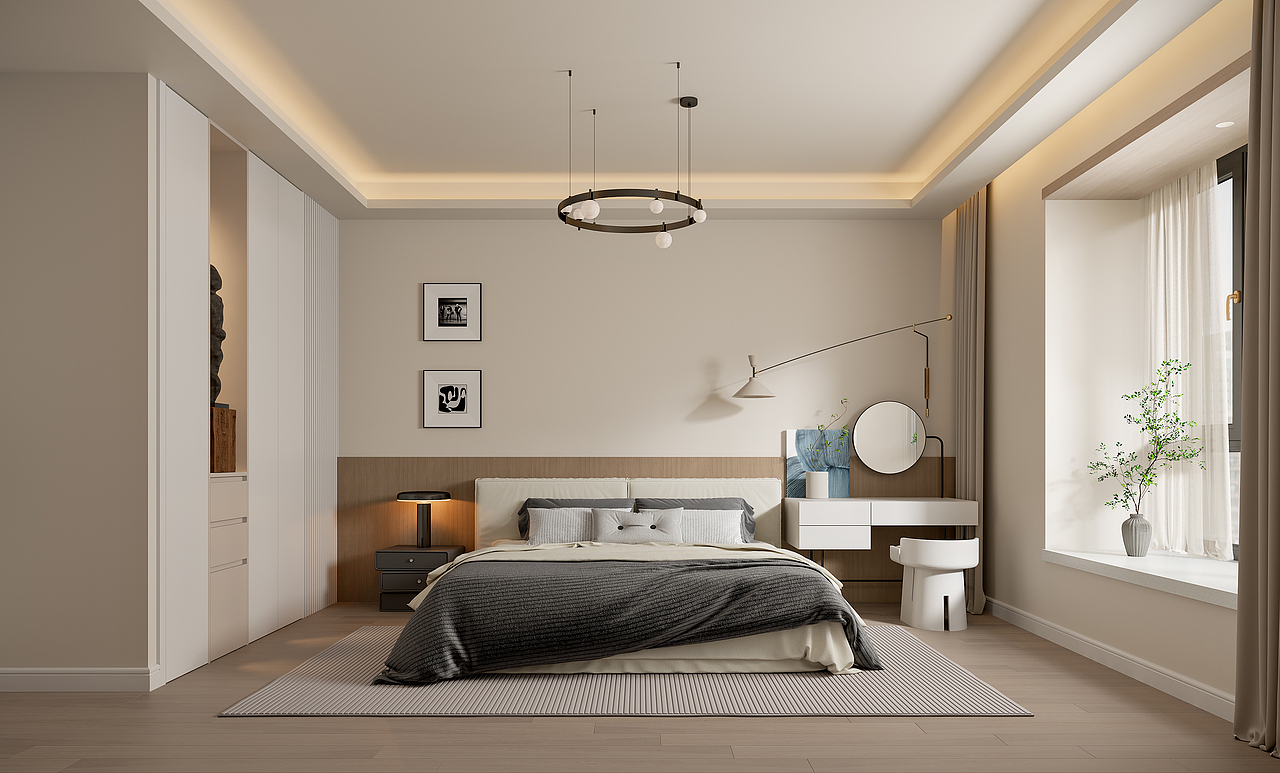 现代客餐厅渲染1100（图ZMzk0ODIxNjQw） - 家装设计 - 站酷设计师画图DK原创素材 - 站酷ZCOOL