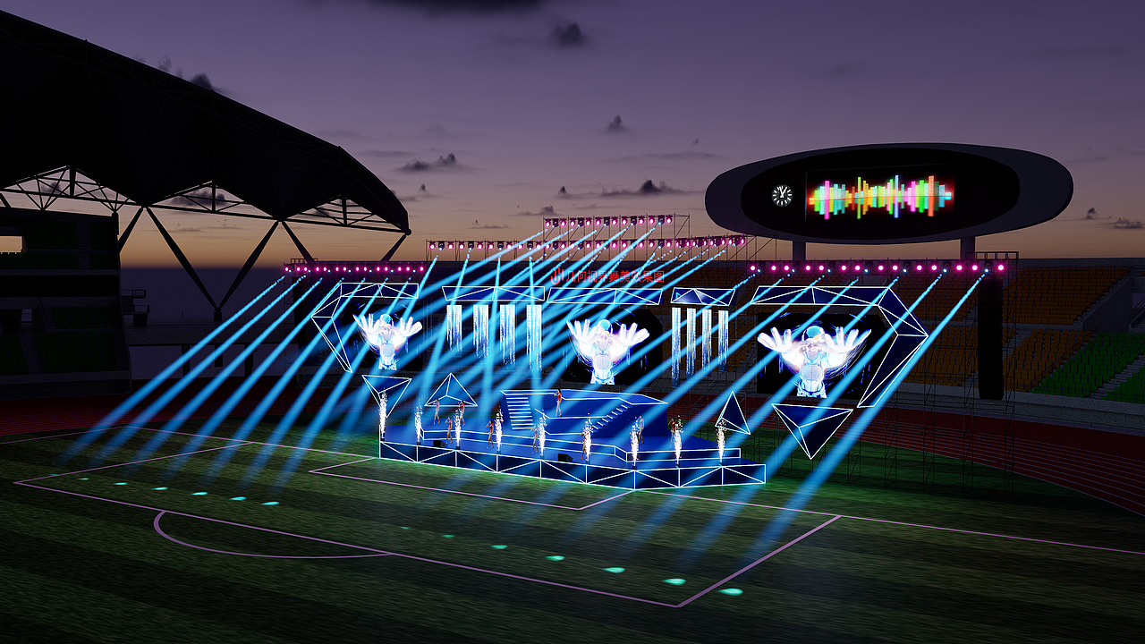 舞台舞美设计现场模拟效果图