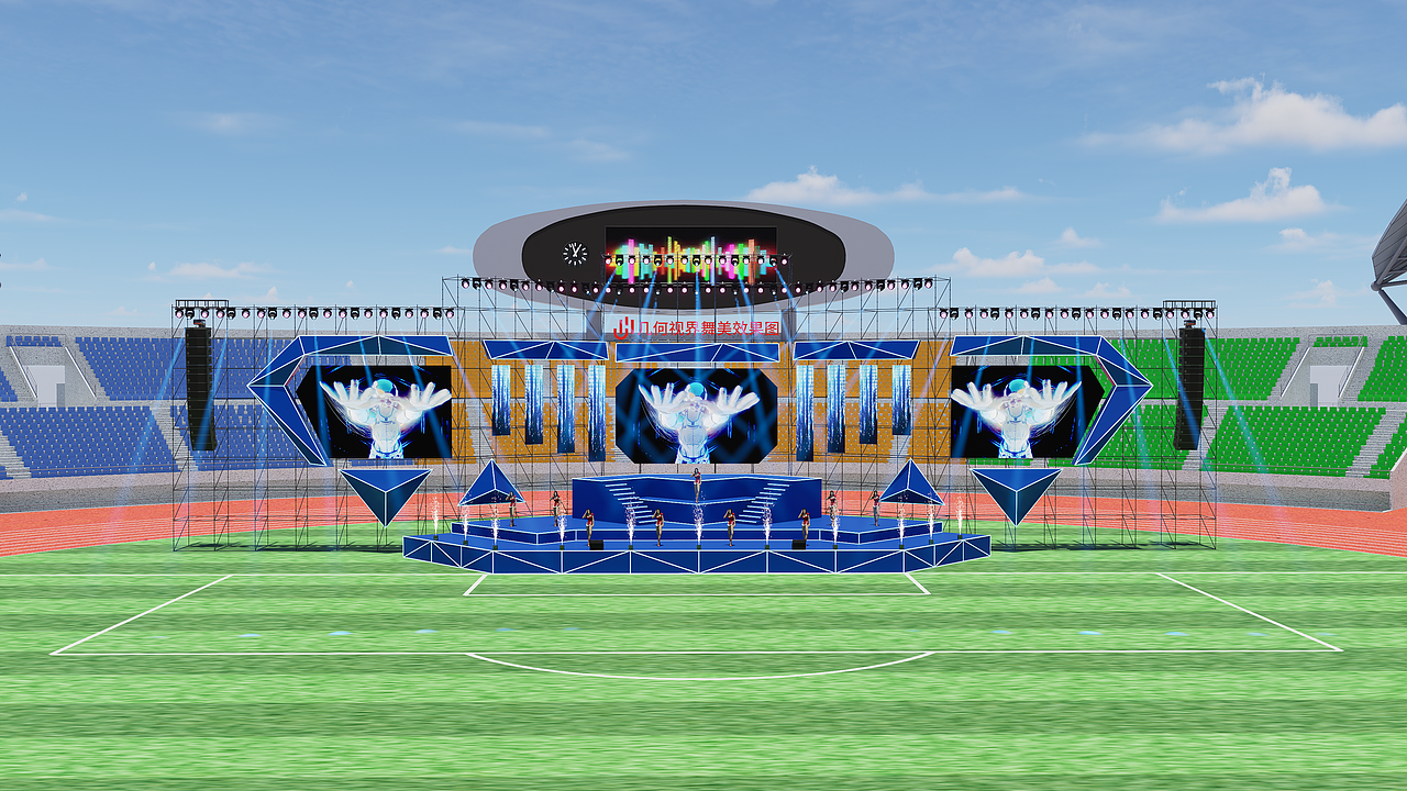 舞台舞美设计现场模拟效果图