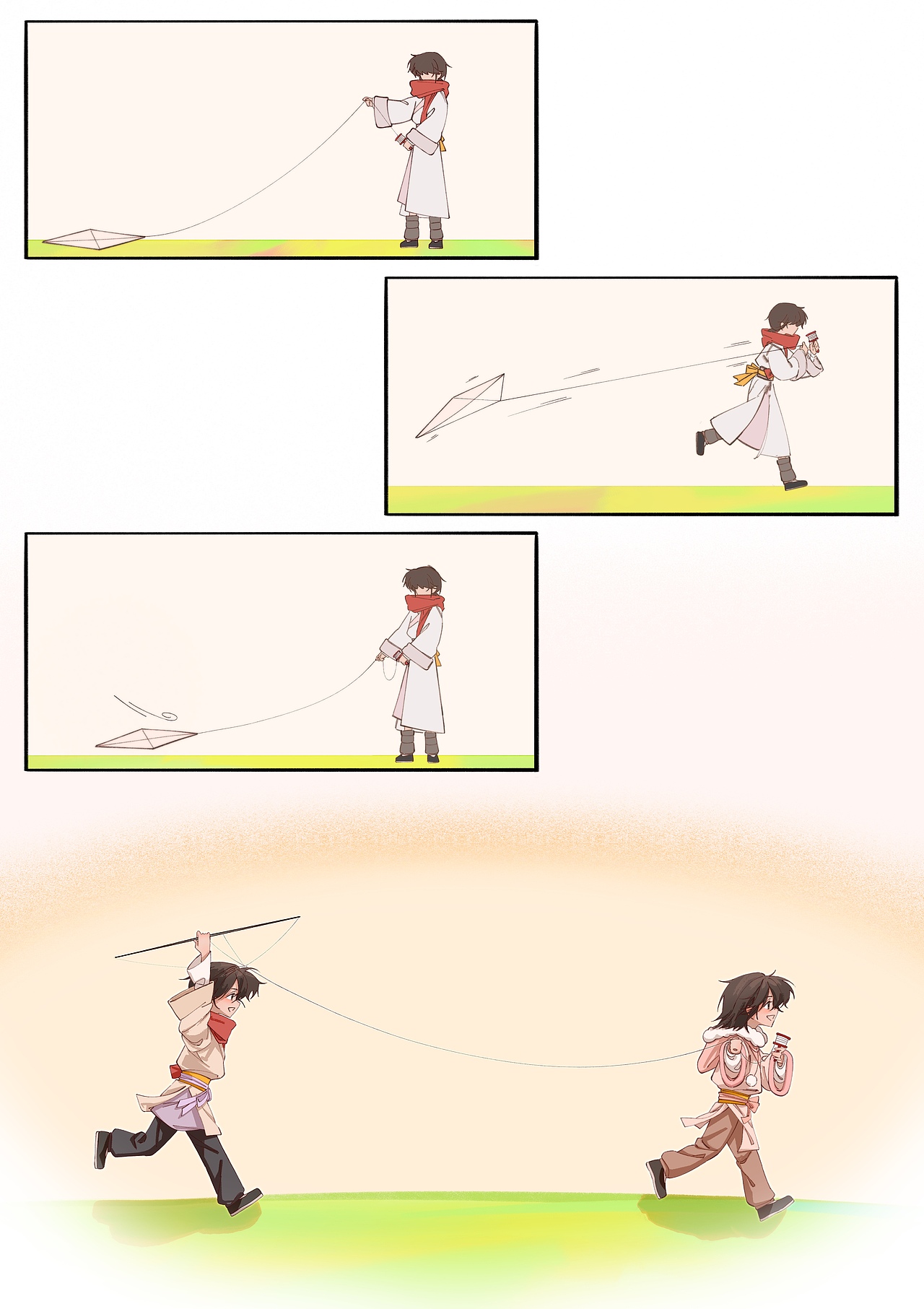 《堇年纸鸢》系列插画作品合集