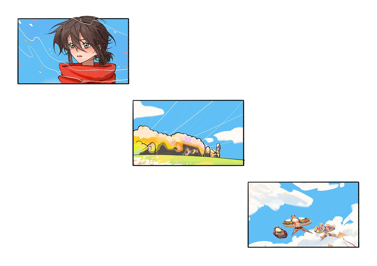 《堇年纸鸢》系列插画作品合集