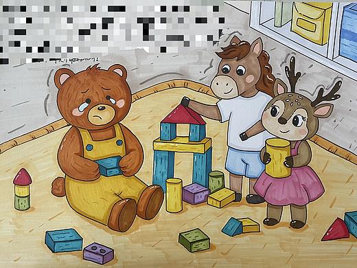 手绘儿插绘本