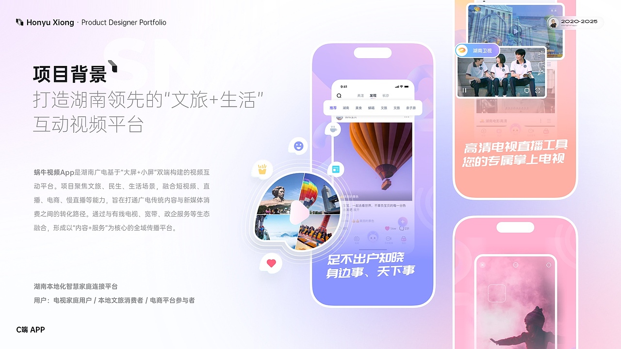 2025作品集社交短视频数据大屏Saas系统c端b端