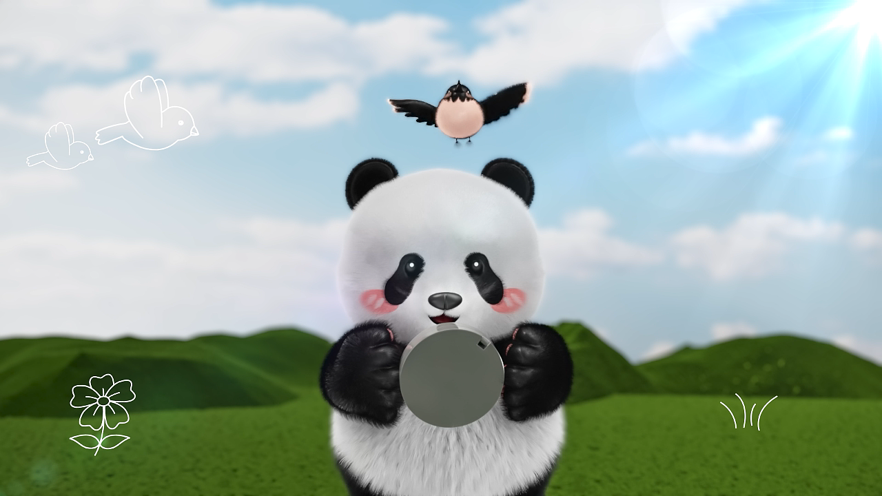 萌兰 & 美诺联名大熊饼 招牌动作五