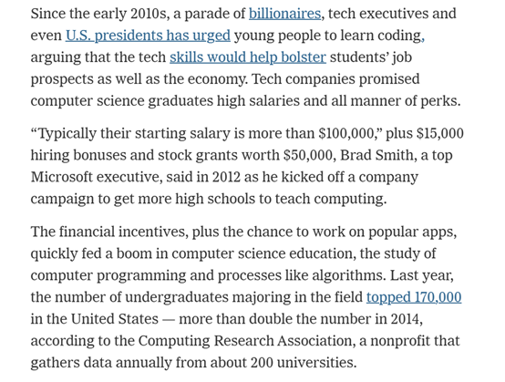 美国程序员失业率创纪录：17万本科生难就业，AI抢饭碗！