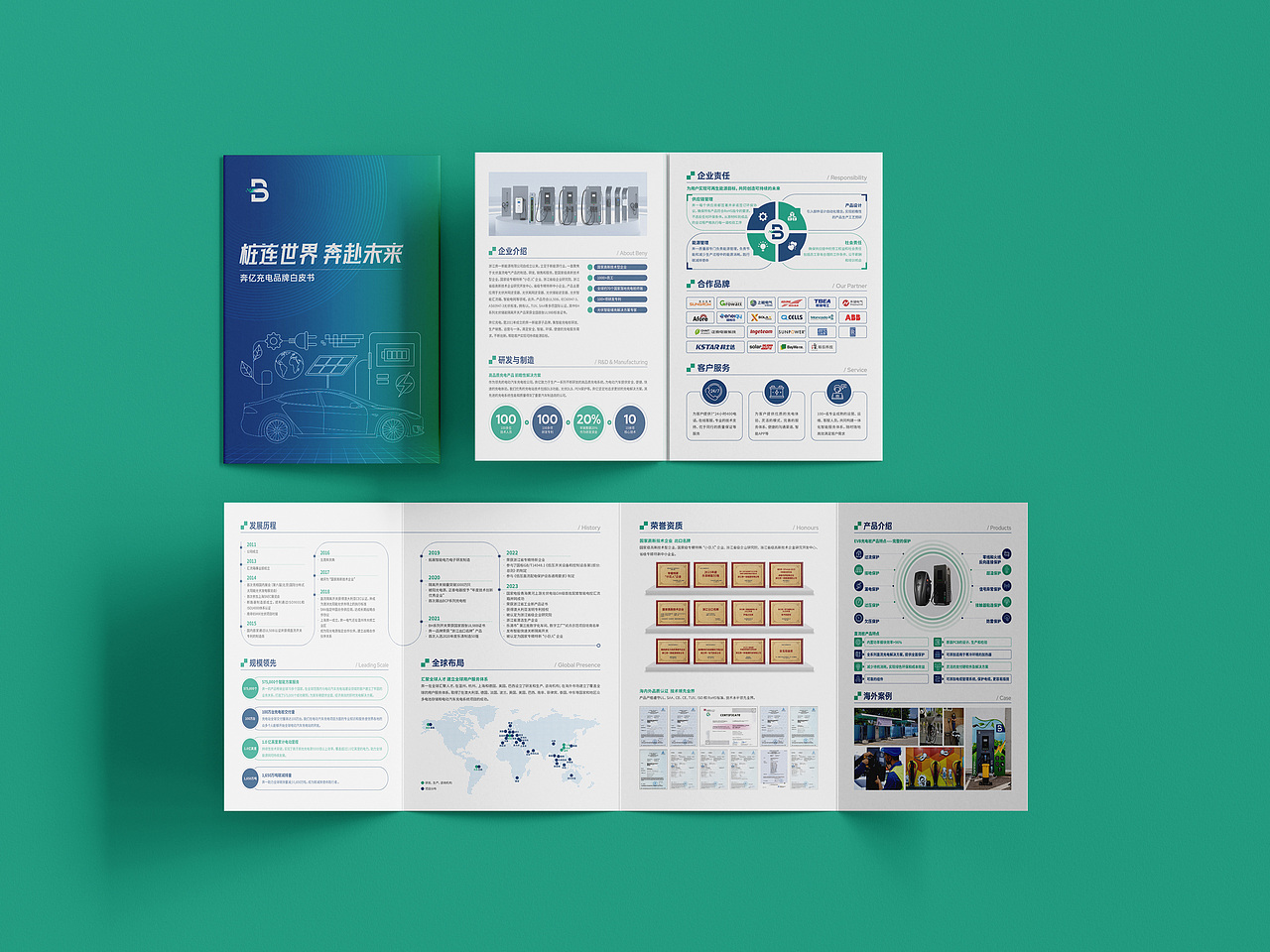 奔一新能源企业宣传四折页