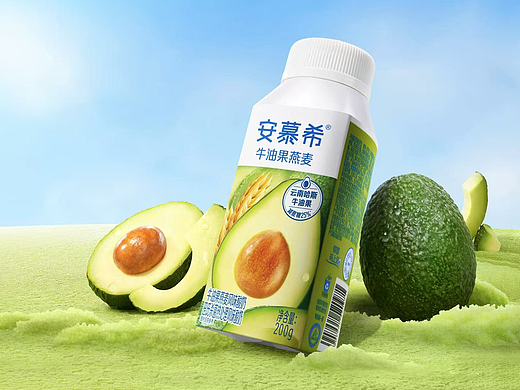 安慕希×春生生画｜牛油果燕麦酸奶主kv摄制