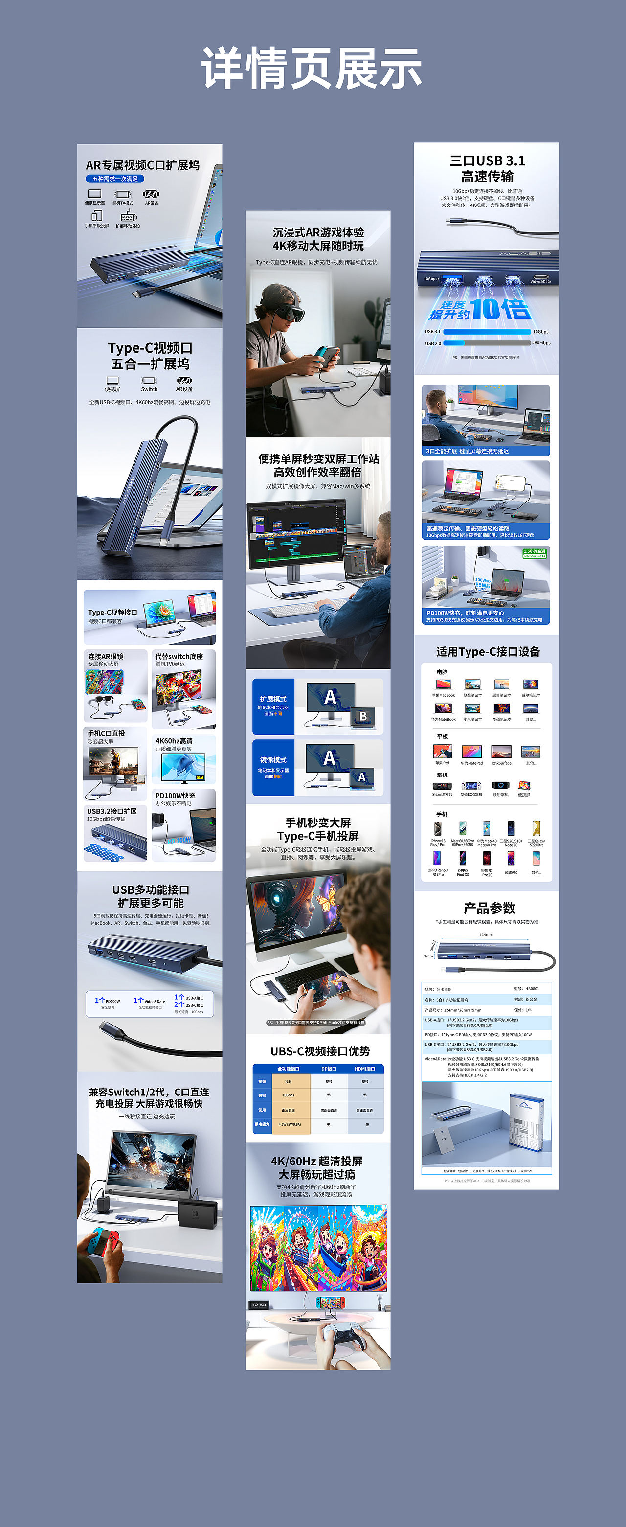 5合1扩展坞（详情页）（图ZMzk0ODcwMzQ0） - 电子产品 - 站酷设计师碎碎念吧原创素材 - 站酷ZCOOL