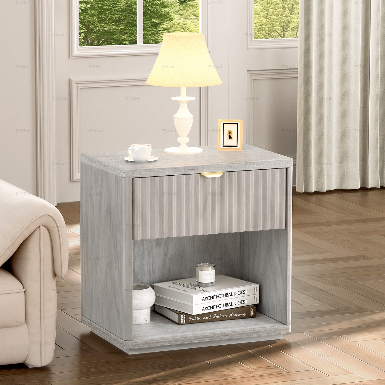 家居用品 床头柜-Amazon亚马逊主副图A+设计案例