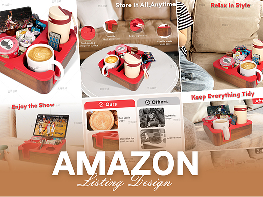 家居用品 硅胶收纳盒-Amazon亚马逊主副图A+设计案例