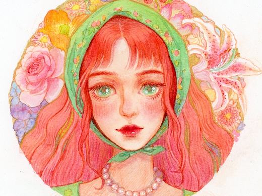 水彩头像