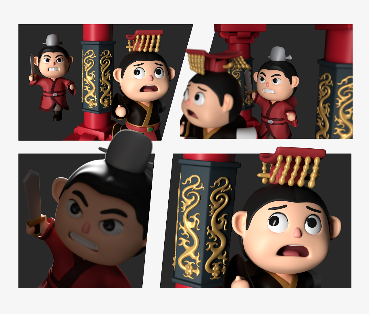 刺秦浮影夜灯—横店文创设计