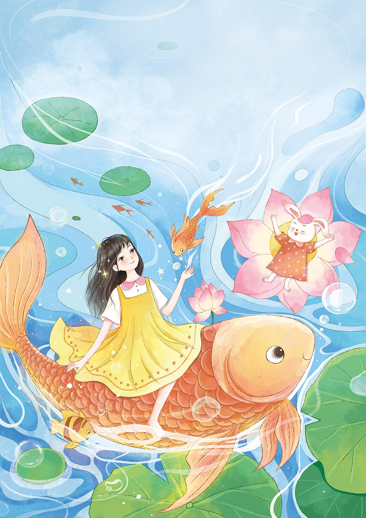 中小学生文学插画封面ing（图ZMzk0ODkyMDEy） - 儿童插画 - 站酷设计师默墨染原创素材 - 站酷ZCOOL
