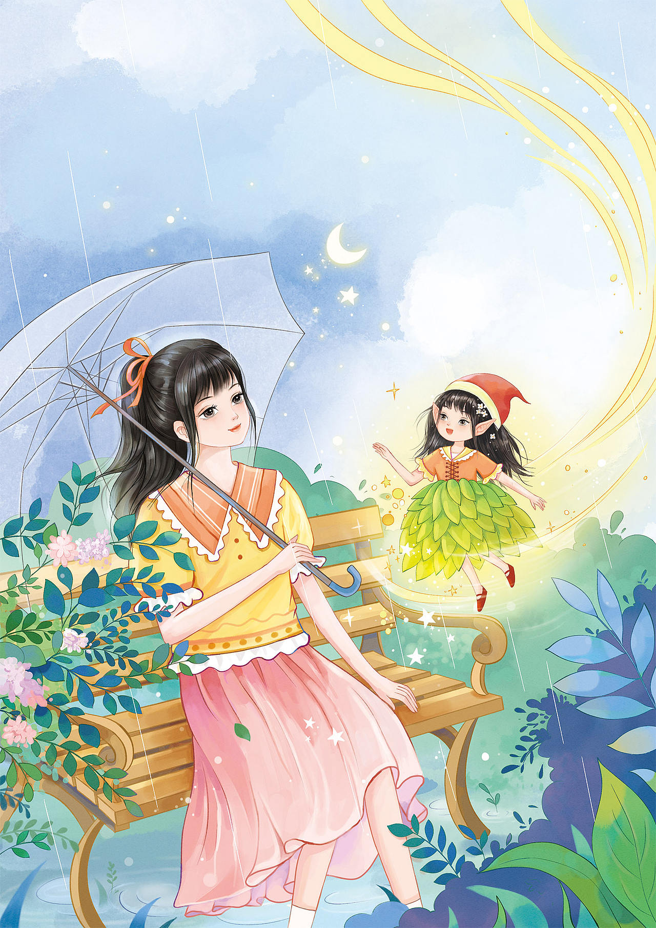 中小学生文学插画封面ing（图ZMzk0ODkyMDIw） - 儿童插画 - 站酷设计师默墨染原创素材 - 站酷ZCOOL