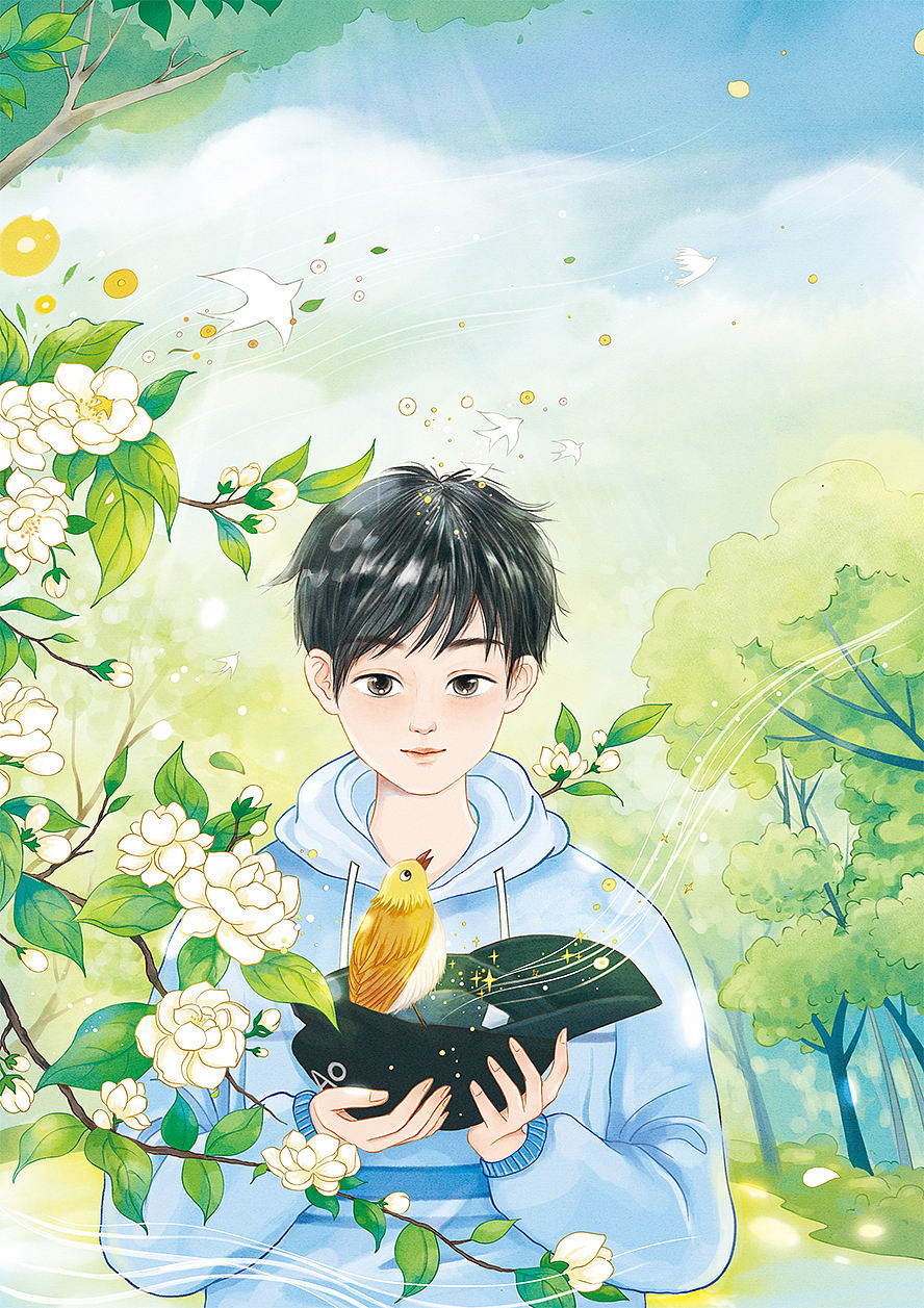 中小学生文学插画封面ing（图ZMzk0ODkyMDMy） - 儿童插画 - 站酷设计师默墨染原创素材 - 站酷ZCOOL