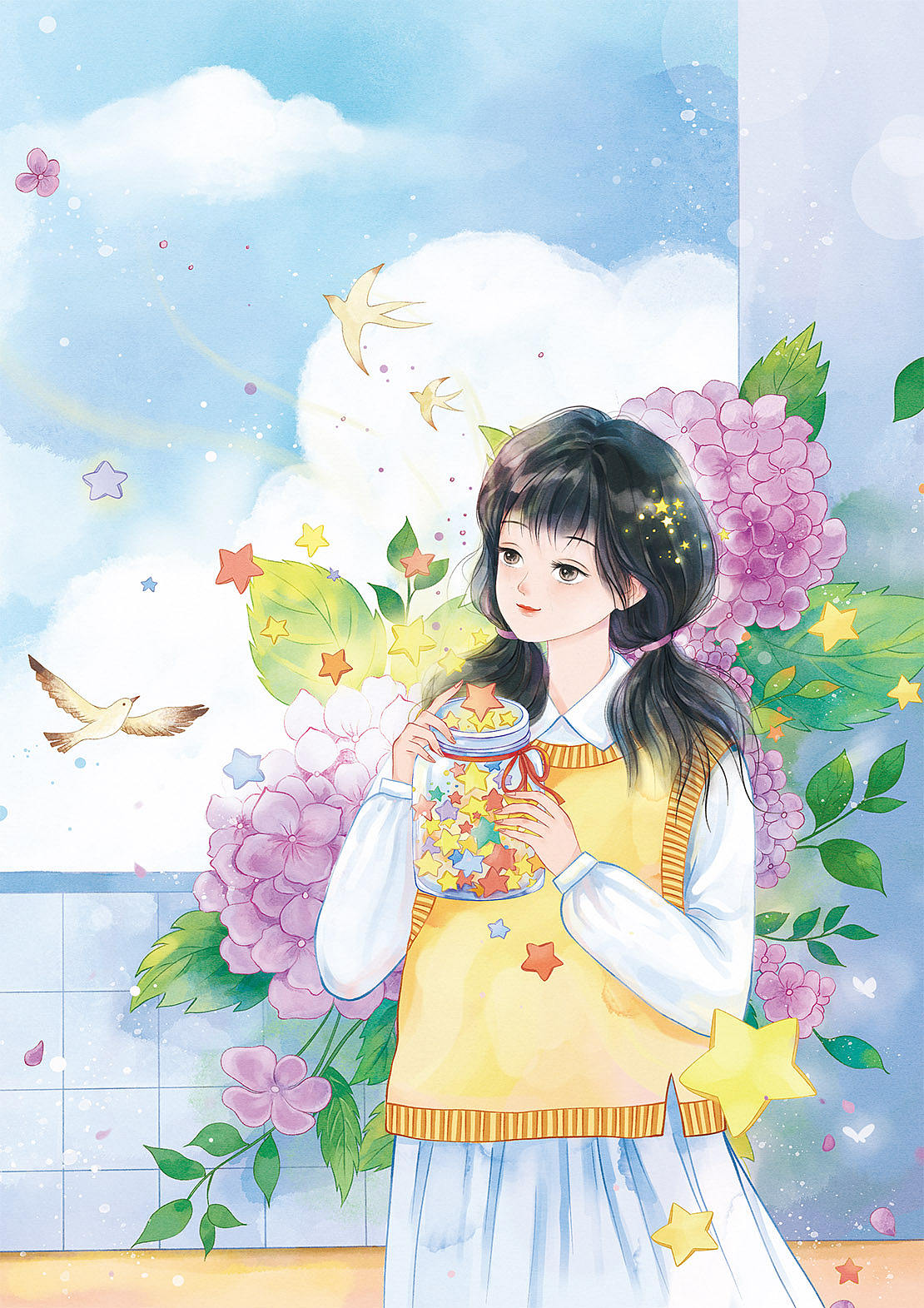 中小学生文学插画封面ing（图ZMzk0ODkyMDQ4） - 儿童插画 - 站酷设计师默墨染原创素材 - 站酷ZCOOL