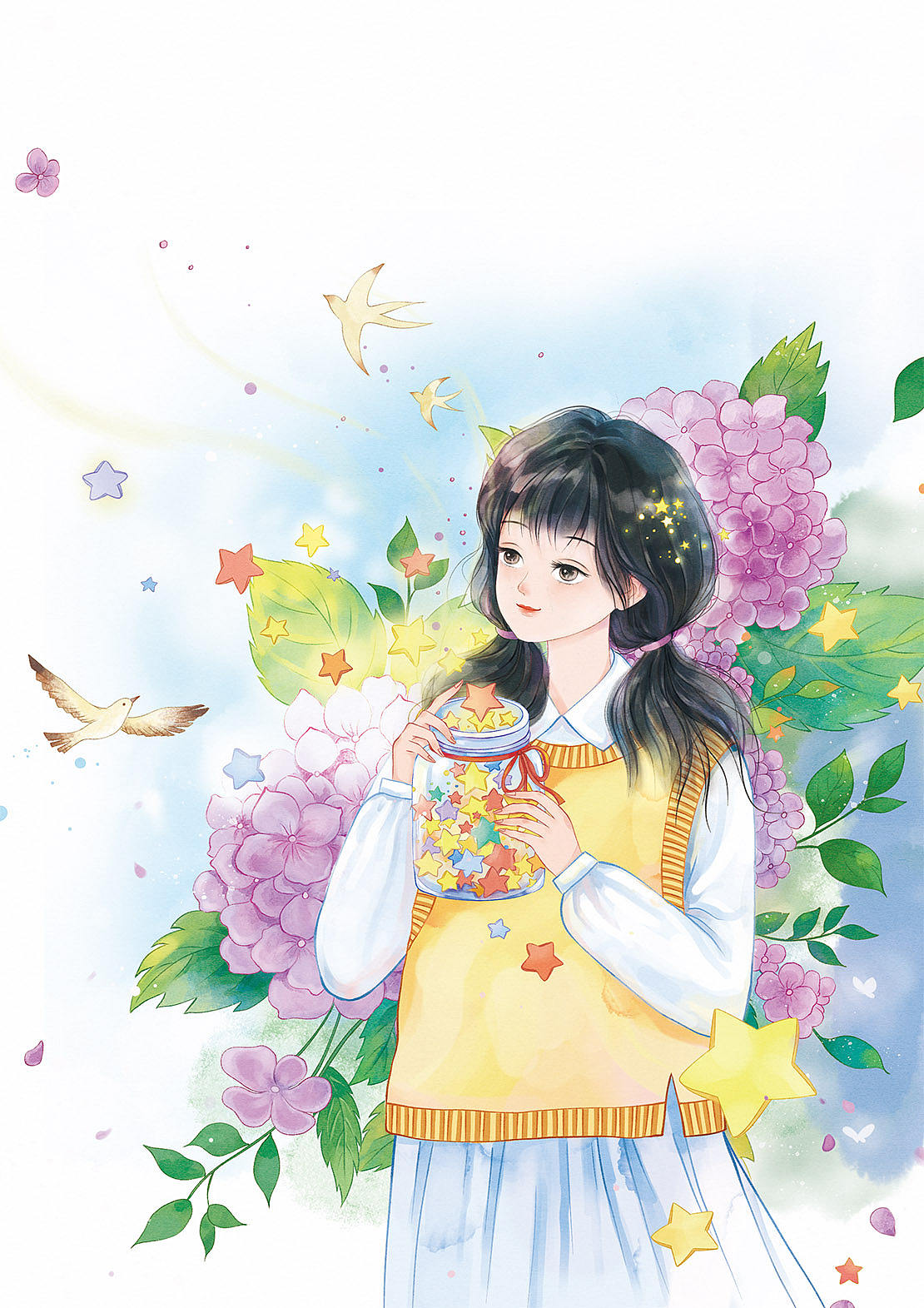 中小学生文学插画封面ing（图ZMzk0ODkyMDUy） - 儿童插画 - 站酷设计师默墨染原创素材 - 站酷ZCOOL