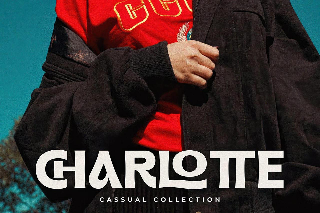 复古时尚连笔粗体广告海报文创服装标题无衬线英文字体