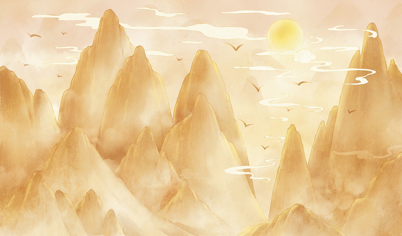 原创古风场景 | 日照金山（图ZMzk0OTI3OTky） - 商业插画 - 站酷设计师栗子酱Lizel原创素材 - 站酷ZCOOL