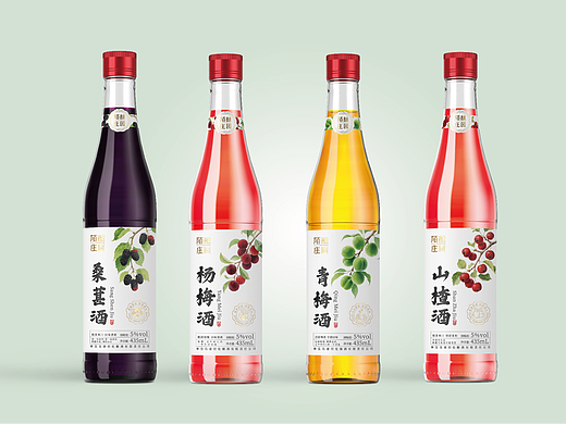 陌醺庄园水果酒包装标签设计