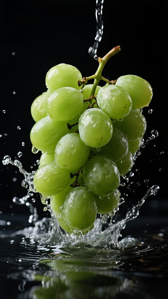 新鲜提子创意摄影海报壁纸