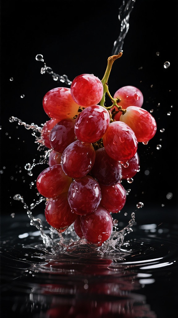 新鲜提子创意摄影海报壁纸