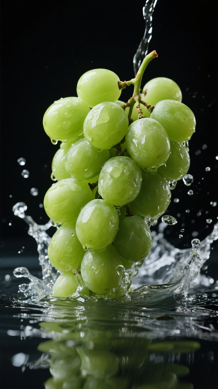 新鲜提子创意摄影海报壁纸