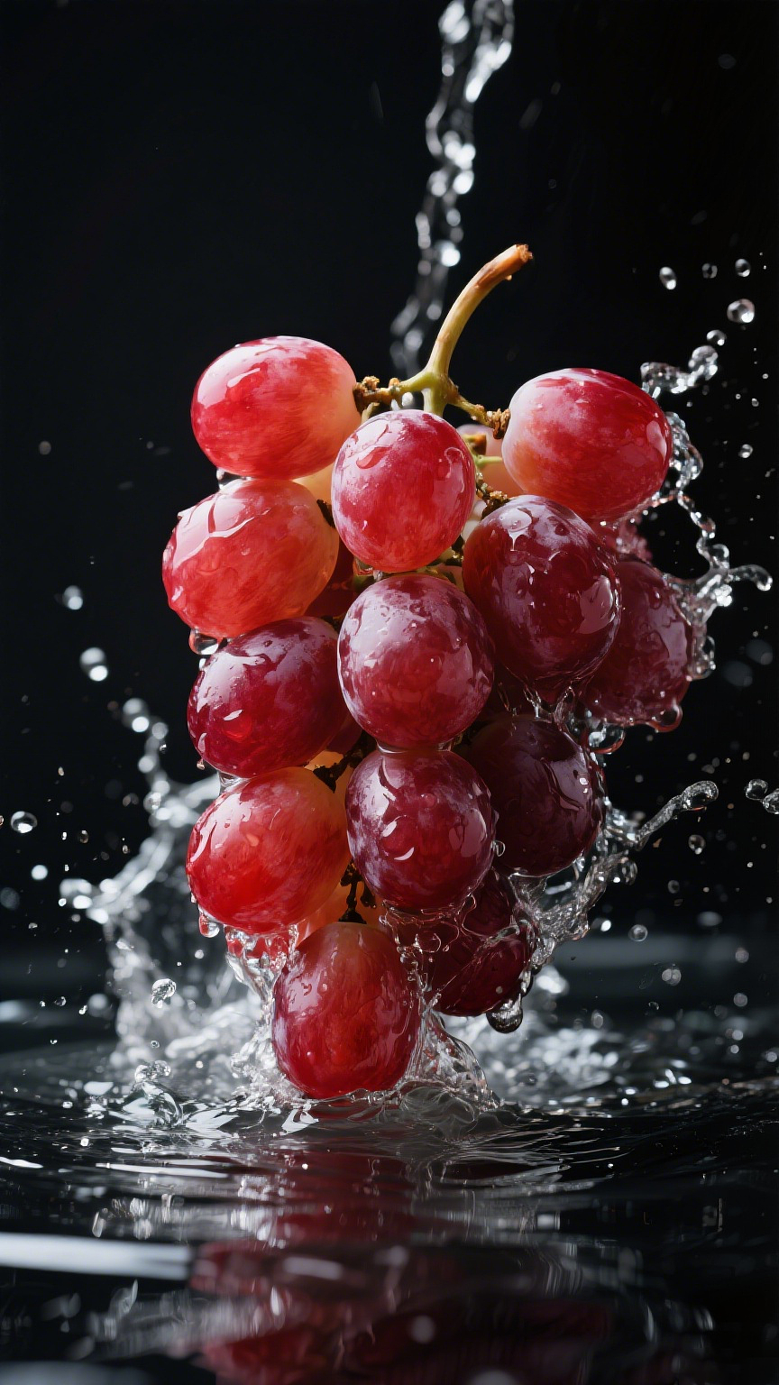 新鲜提子创意摄影海报壁纸