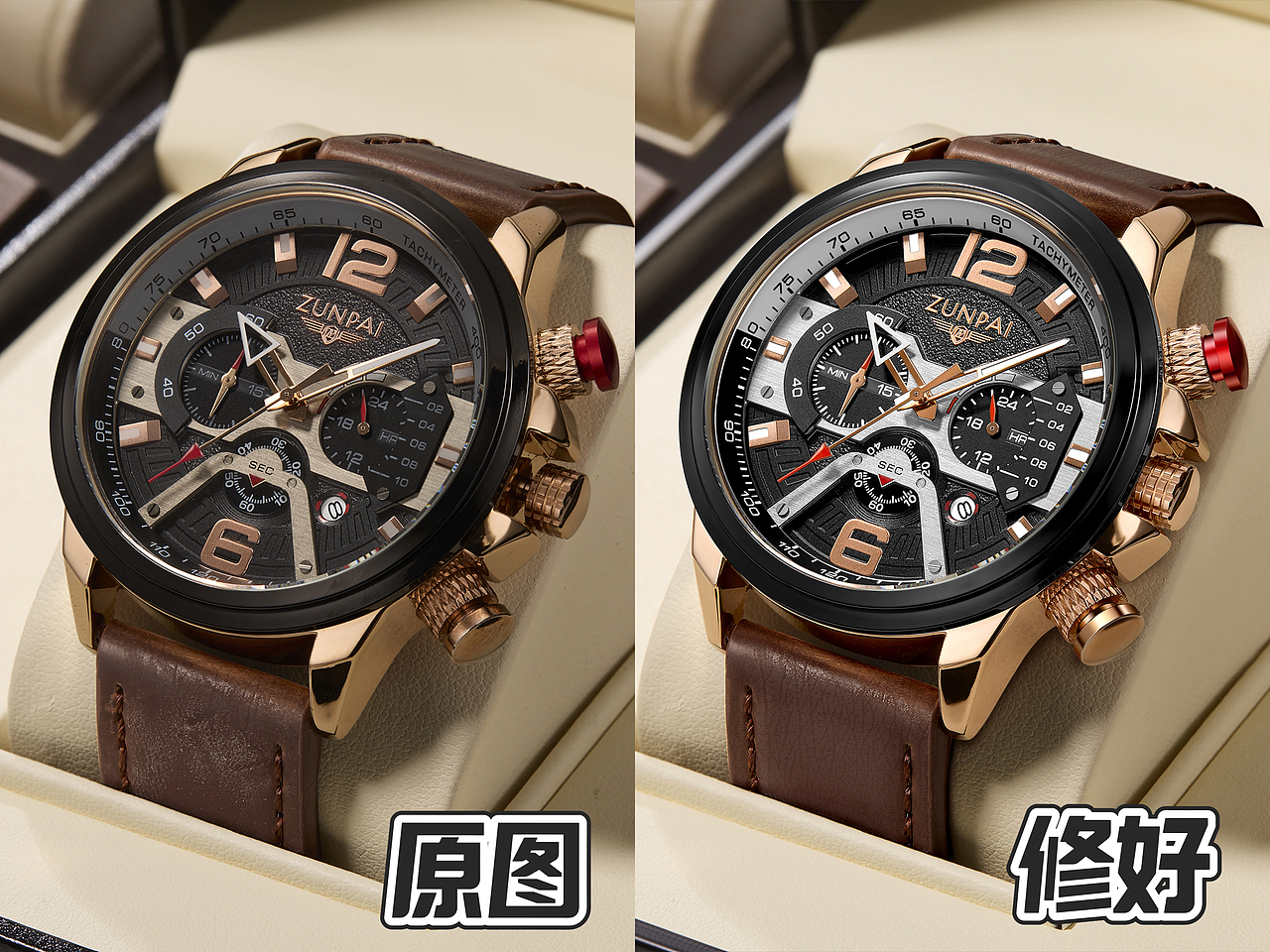 《手表精修|从“普通”到“惊艳”，细节质感的蜕变》（图ZMzk0OTMyNzQ4） - 修图/后期 - 站酷设计师Superdann原创素材 - 站酷ZCOOL