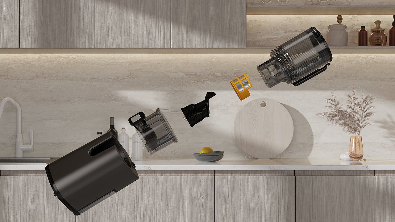 原汁机抽帧动画 小家电