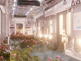 Blender地铁三维建模渲染