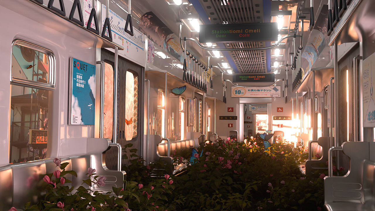 Blender地铁三维建模渲染（图ZMzk0OTM2NTE2） - 交通工具 - 站酷设计师TuesdayXXRR原创素材 - 站酷ZCOOL