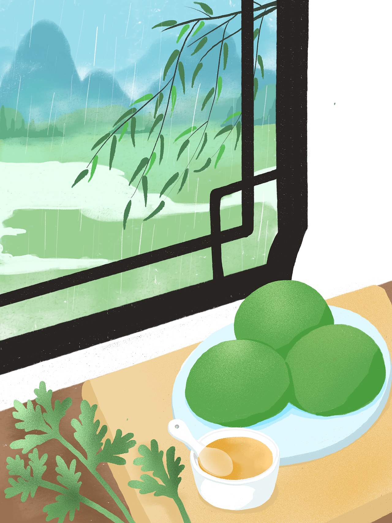 插画节日海报/清明节