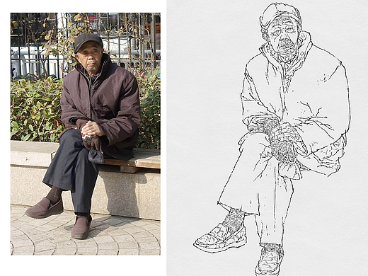 纪保超线描与真人对照
