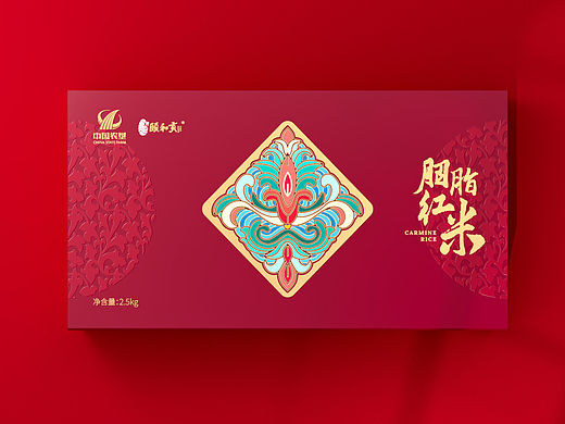 胭脂染玉粒 · 颐和承古韵——颐和贡胭脂红米礼盒包装