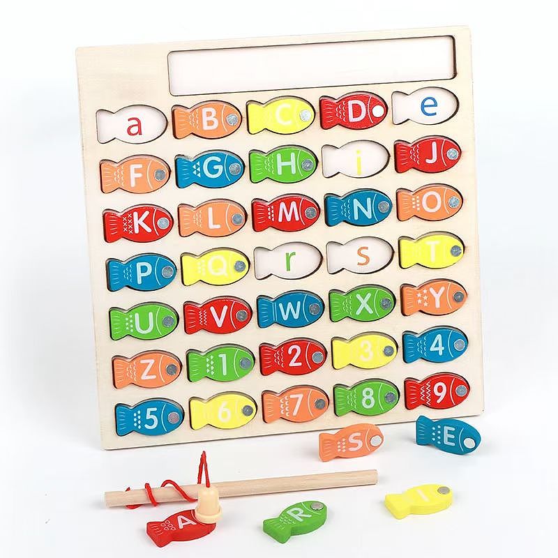 给老板设计的26个字母大小写钓鱼玩具已生产,电商平