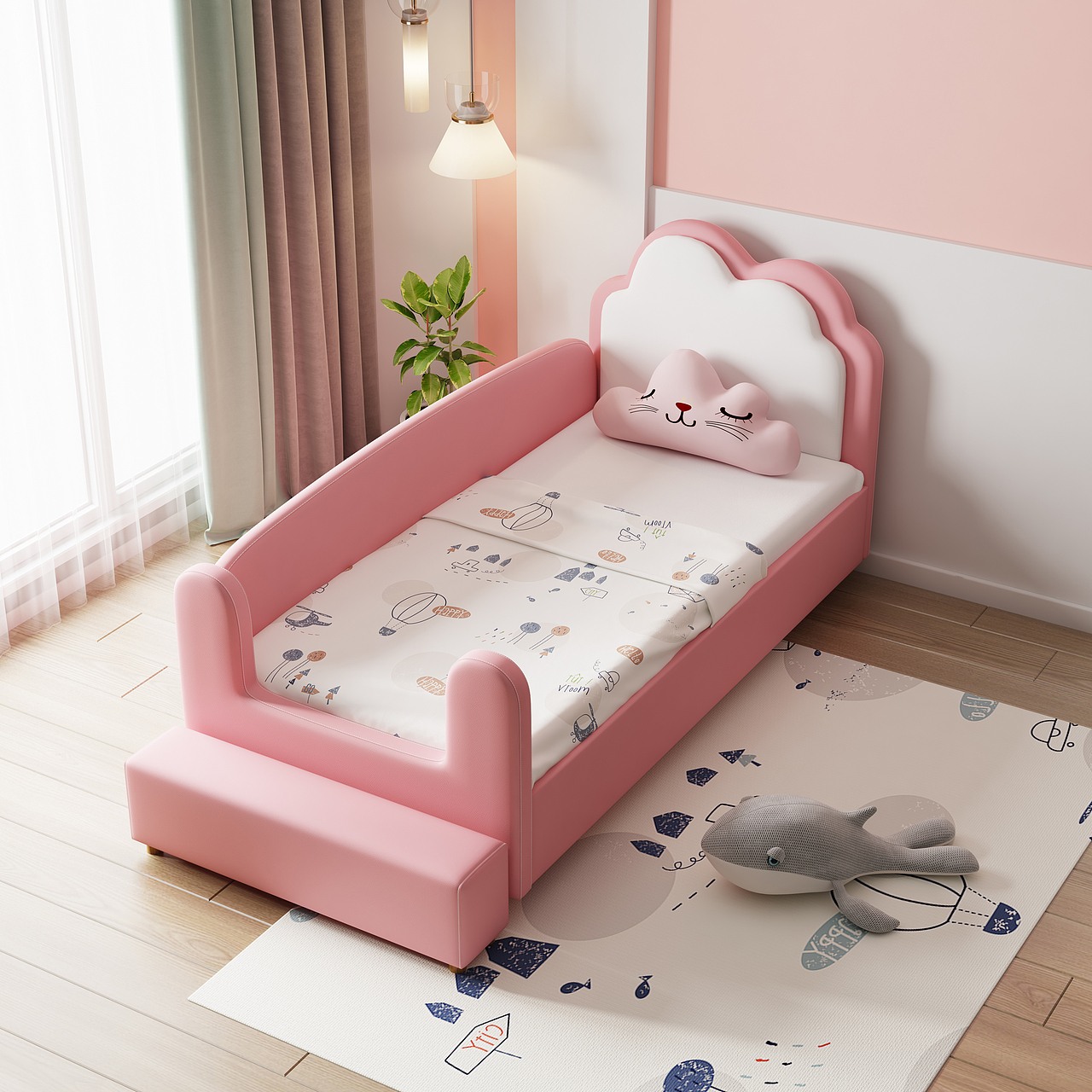 儿童床建模渲染-电商平台-亚马逊主图A+/淘宝详情页（图ZMzk0OTU0MjI0） - 产品 - 站酷设计师领头羊cg原创素材 - 站酷ZCOOL