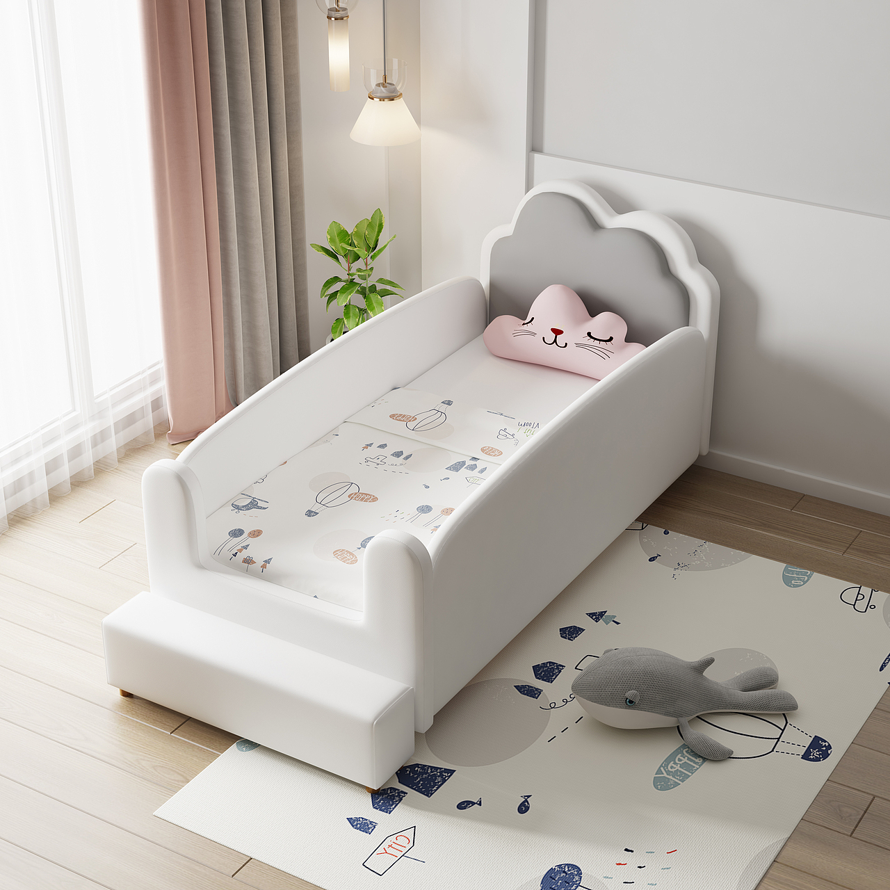 儿童床建模渲染-电商平台-亚马逊主图A+/淘宝详情页（图ZMzk0OTU0MjA4） - 产品 - 站酷设计师领头羊cg原创素材 - 站酷ZCOOL