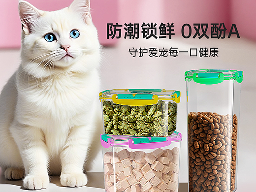 宠物粮仓/保鲜盒/电商详情页