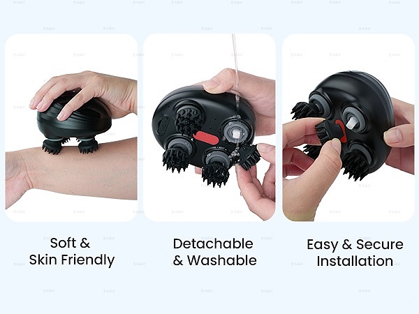 美容与个护 头皮按摩器-Amazon亚马逊主副图A+设计案例