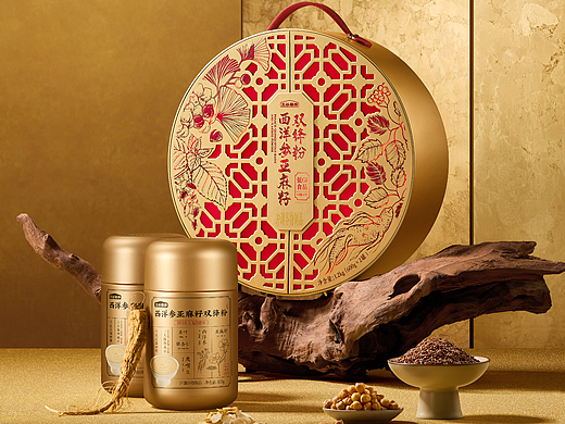 包装摄影 | 五谷磨房 西洋参亚麻籽双绛粉 X 当下视觉