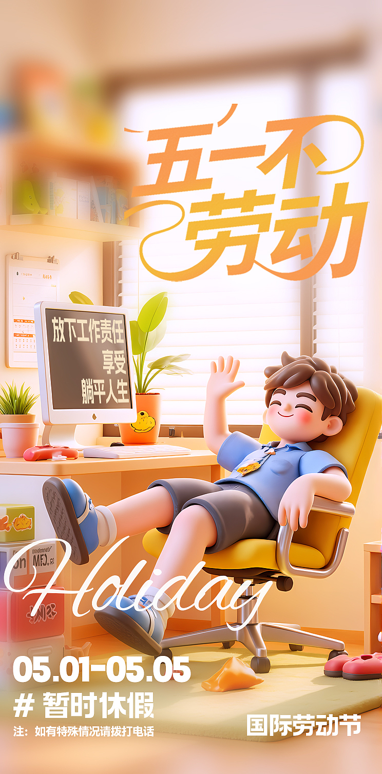 劳动创造世界，奋斗点亮时光 | 五一劳动节快乐（图ZMzk0OTYzMzky） - AI作品 - 站酷设计师星野漫行Lily原创素材 - 站酷ZCOOL