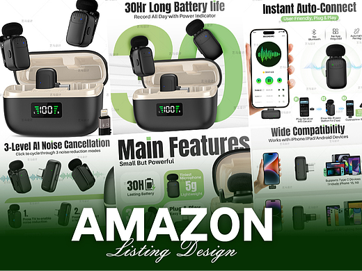 数码电子产品 迷你麦克风-Amazon亚马逊主副图A+设计