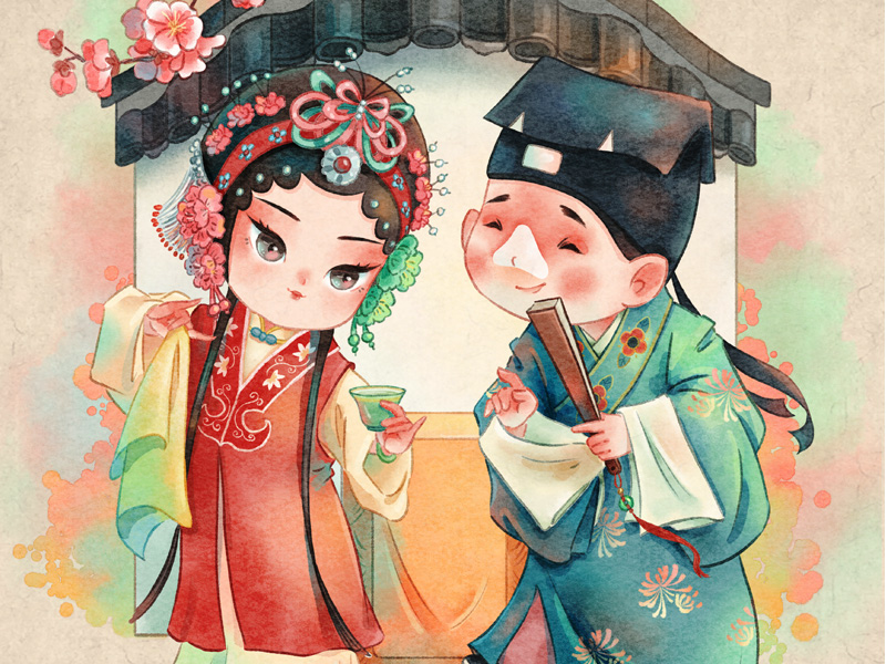 《戲說(shuō)昆曲》折子戲系列插畫