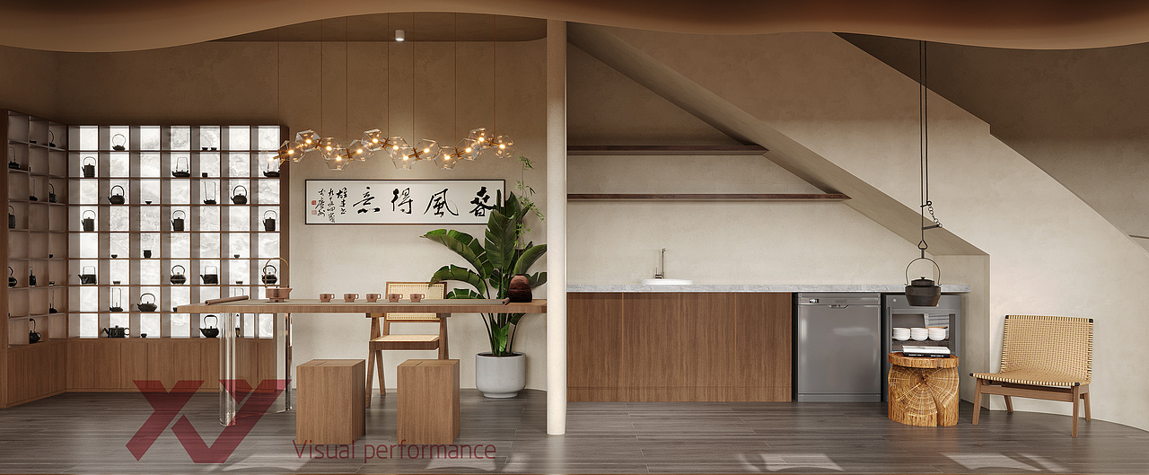 工装-新中式禅意风茶室（图ZMzk0OTc1Nzk2） - 其他 - 站酷设计师是林染设计吖原创素材 - 站酷ZCOOL