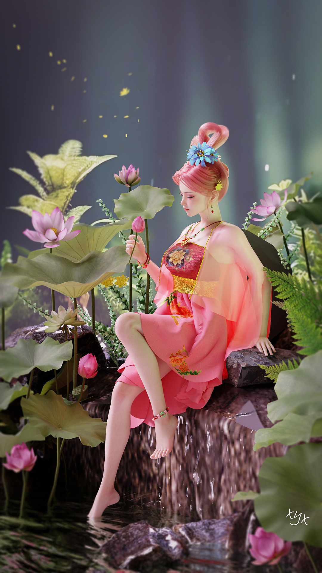 blender古风人物建模渲染