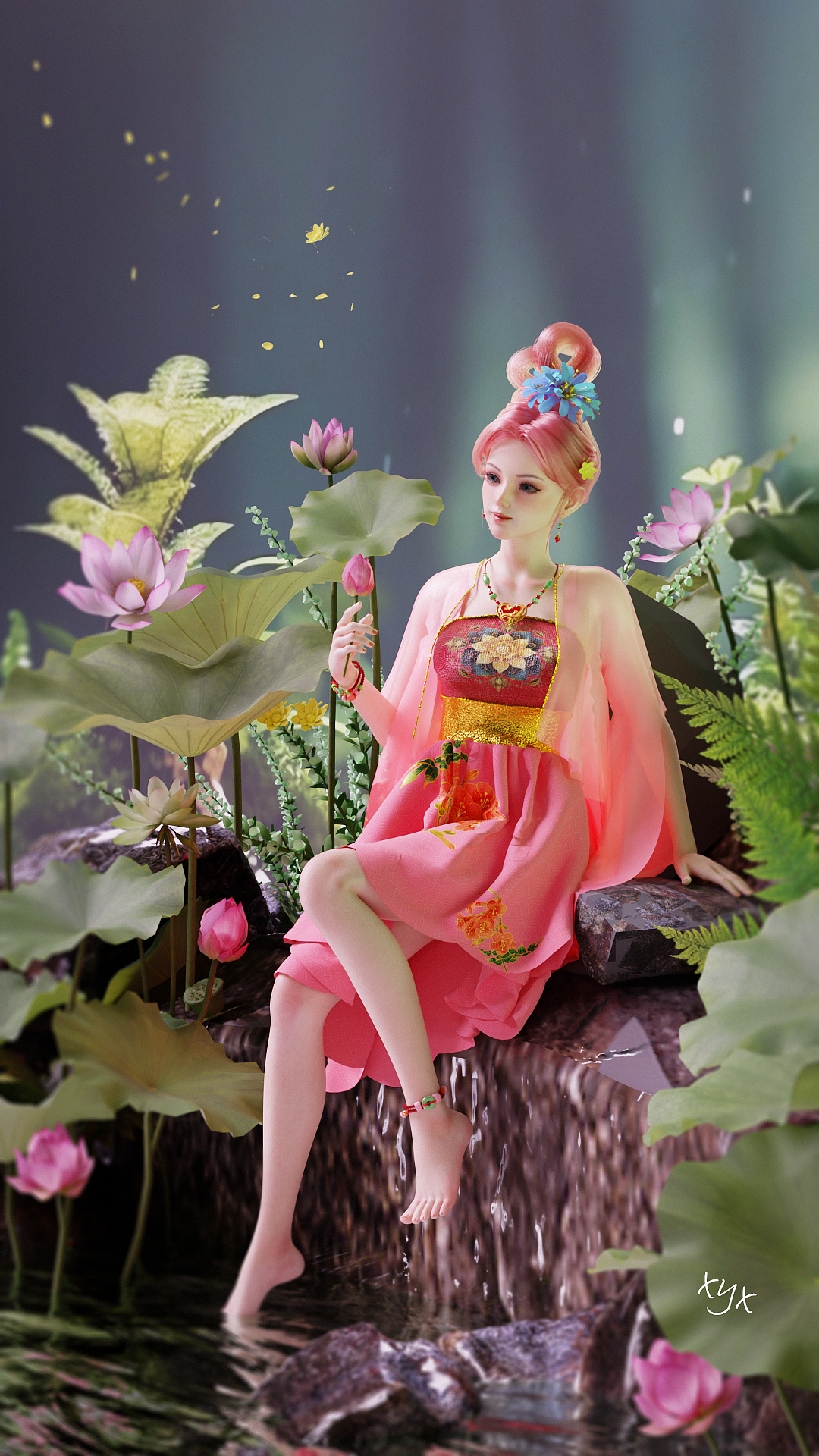 blender古风人物建模渲染