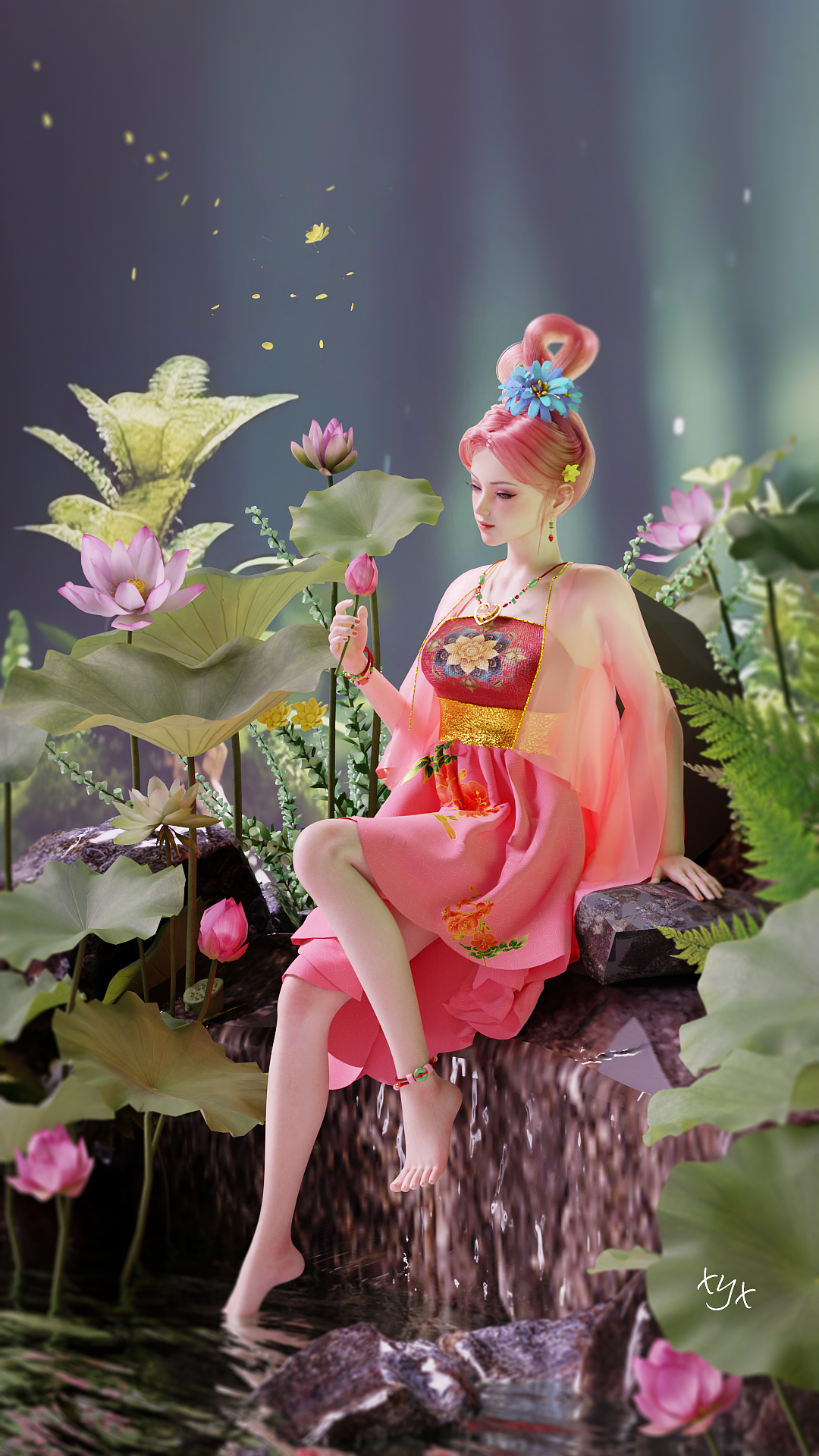 blender古风人物建模渲染